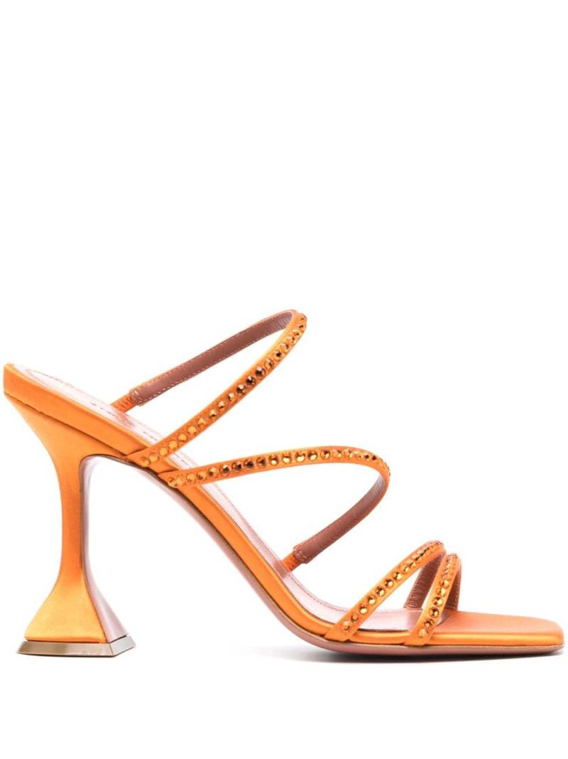 Amina Muaddi Naima crystal-embellished 105mm sandals - Orange von Amina Muaddi