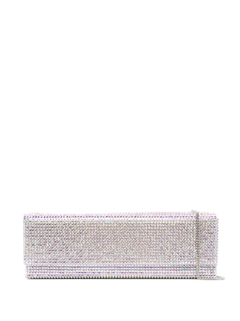 Amina Muaddi Paloma crystal-embellished clutch - Silver von Amina Muaddi