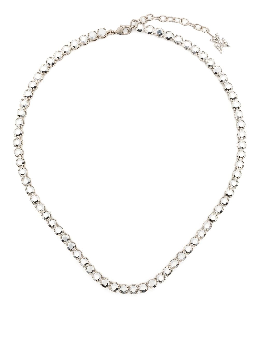 Amina Muaddi Tennis crystal-embellished necklace - Silver von Amina Muaddi