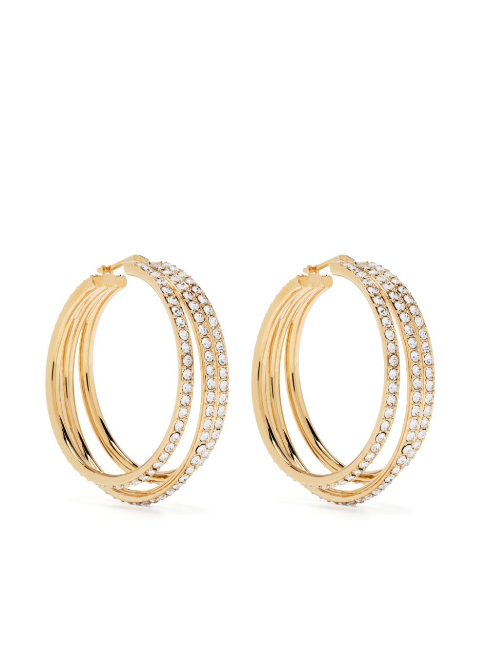 Amina Muaddi Vittoria crystal-embellished hoop earrings - Gold von Amina Muaddi