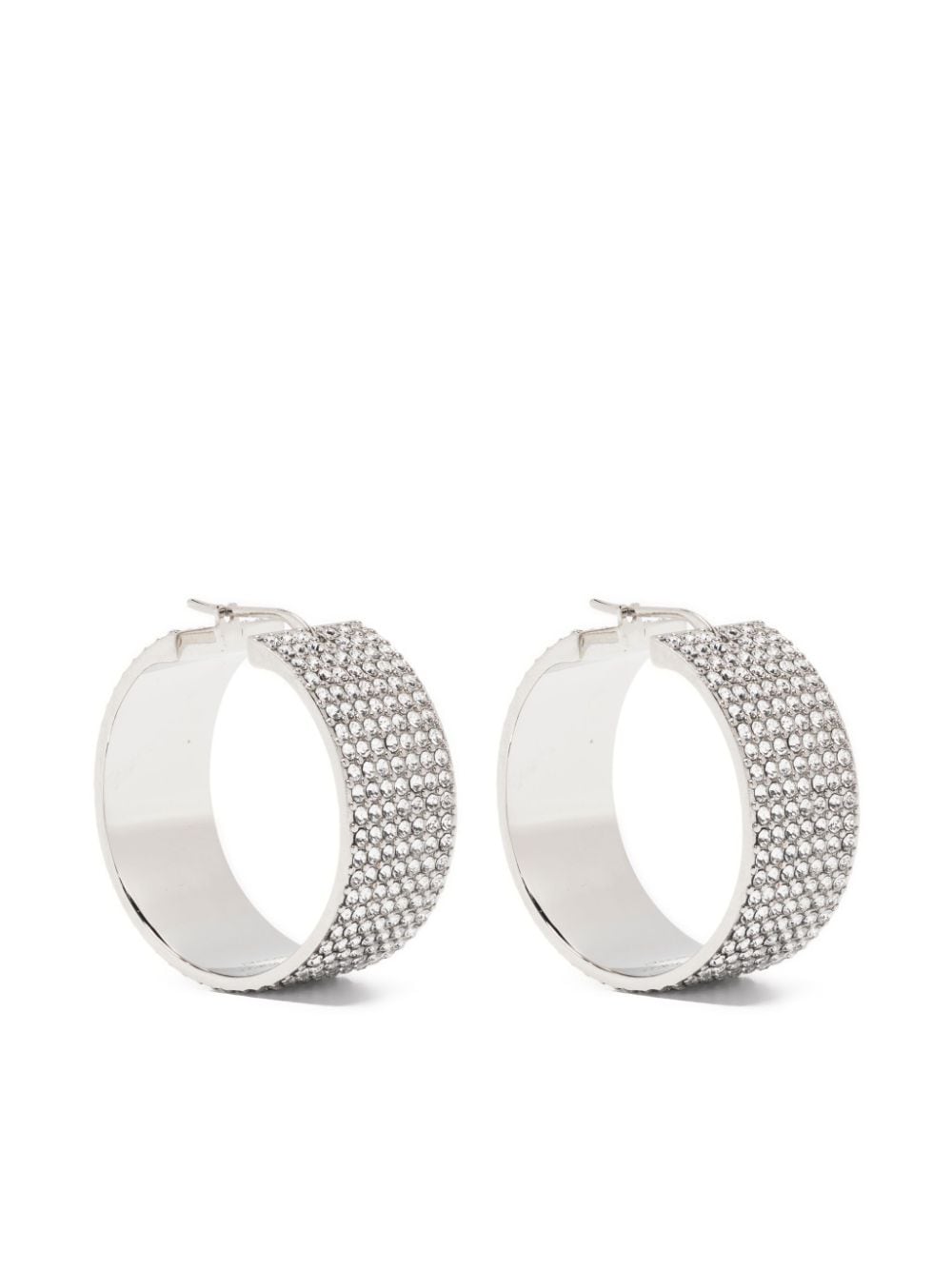 Amina Muaddi crystal-embellished hoop earrings - Silver von Amina Muaddi