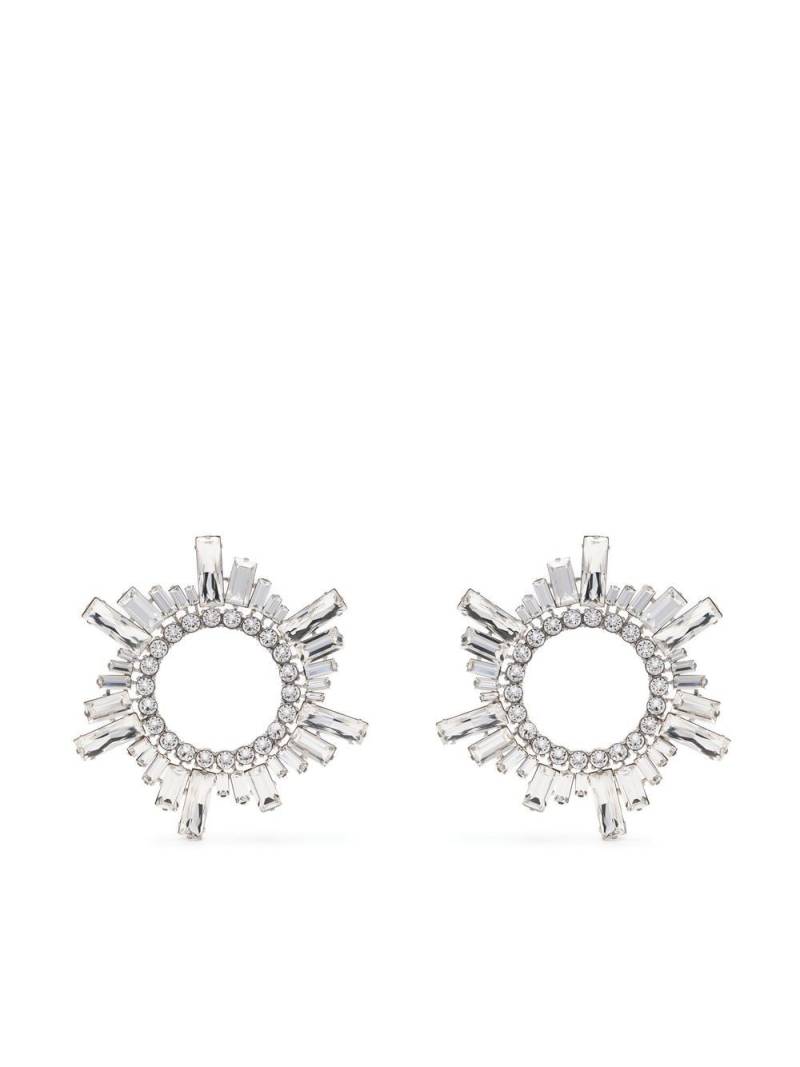 Amina Muaddi round crystal stud earrings - Silver von Amina Muaddi