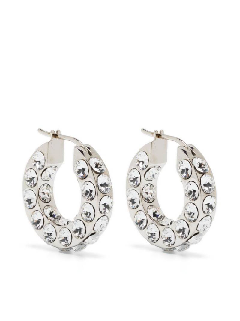Amina Muaddi small Jahleel hoop earrings - Silver von Amina Muaddi