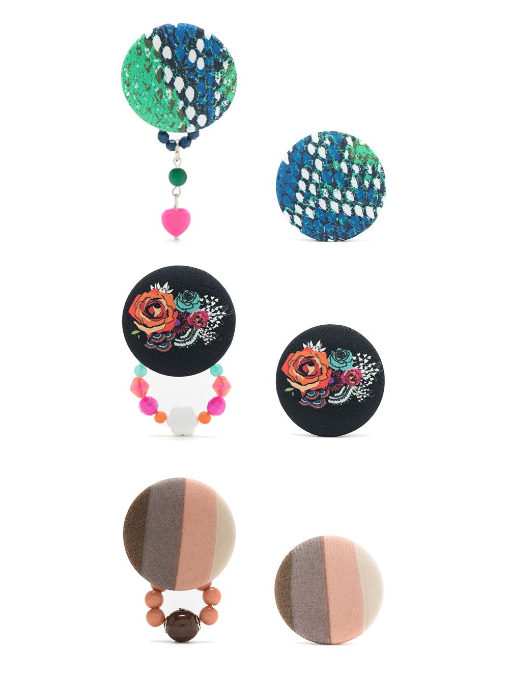 Amir Slama 3 pair earring set - Multicolour von Amir Slama