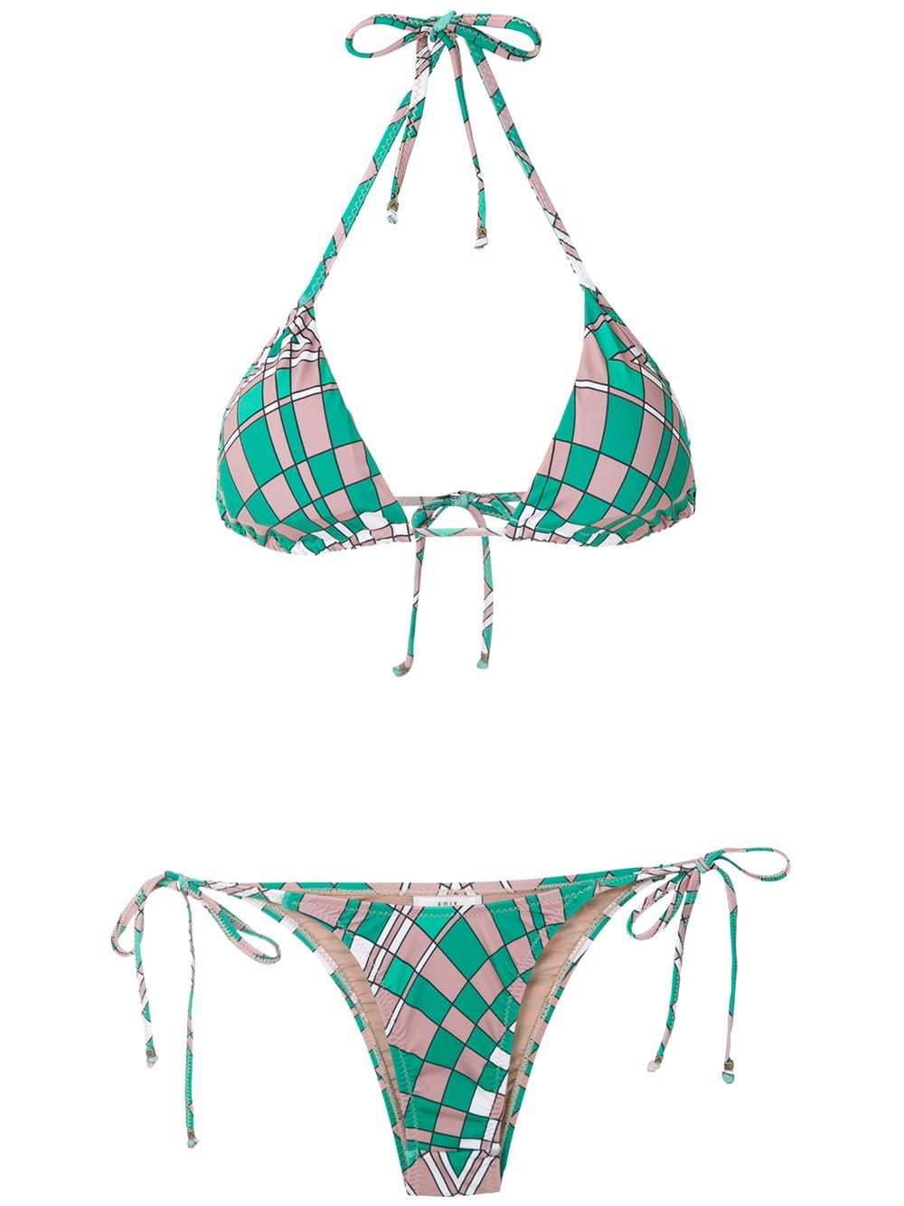 Amir Slama geometric print bikini set - Green von Amir Slama