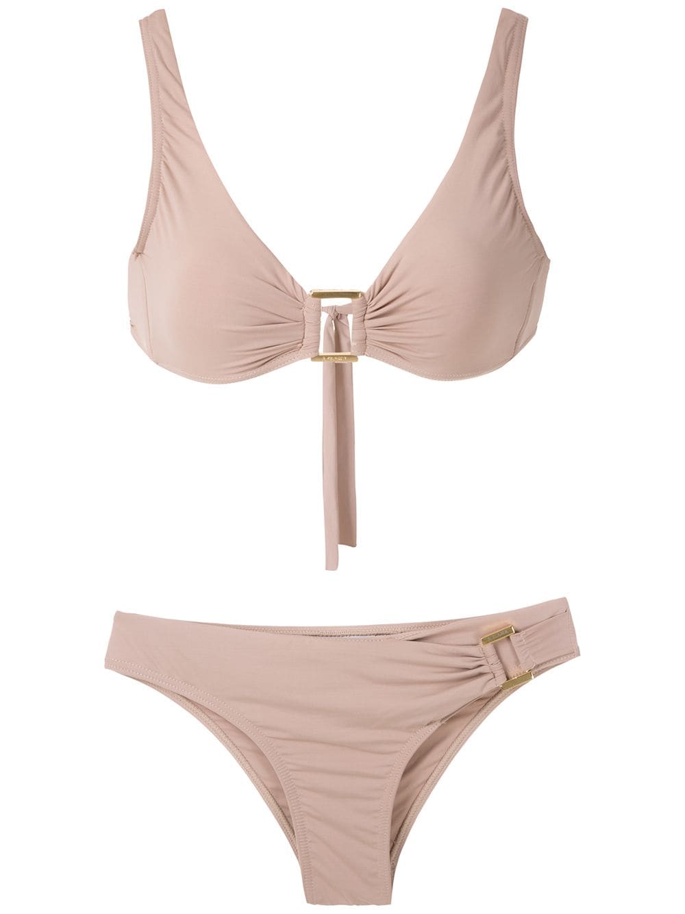 Amir Slama metallic embellishments bikini set - Neutrals von Amir Slama