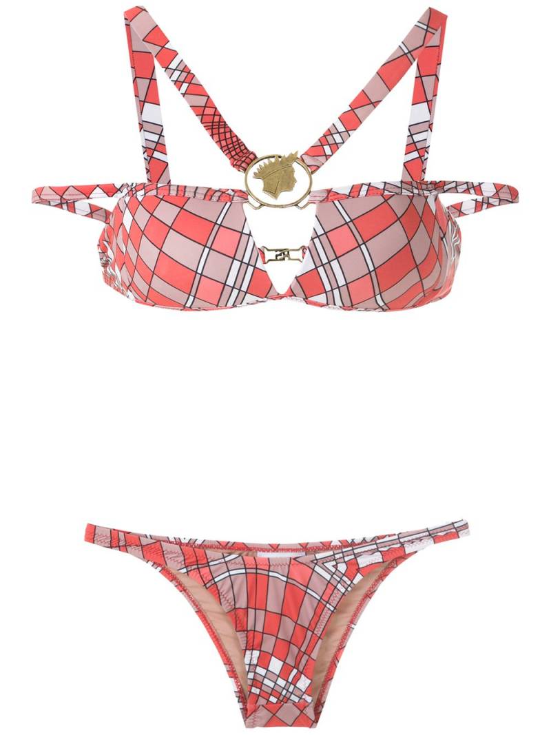Amir Slama geometric print bikini set - Red von Amir Slama