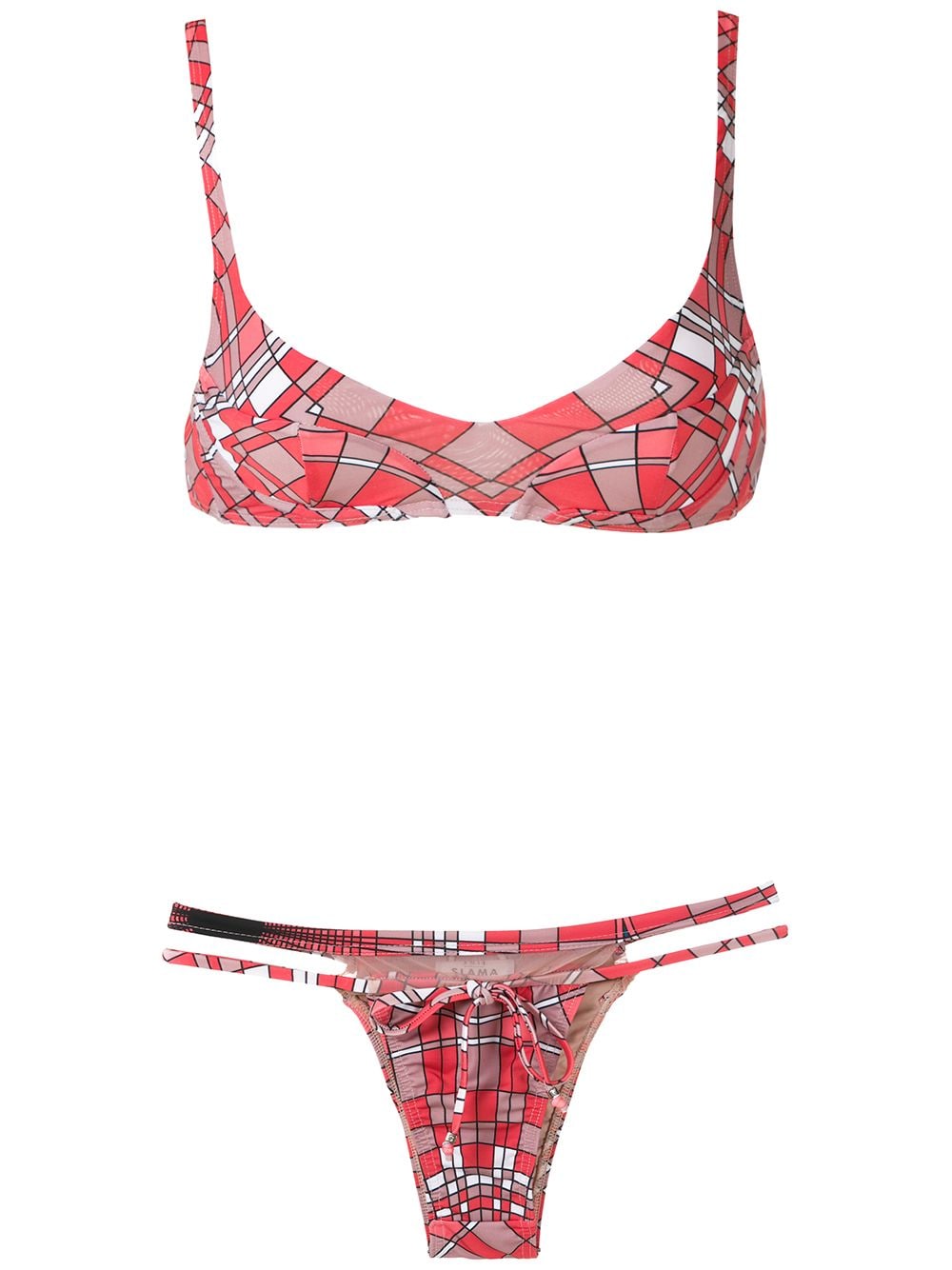 Amir Slama geometric print bikini set - Red von Amir Slama