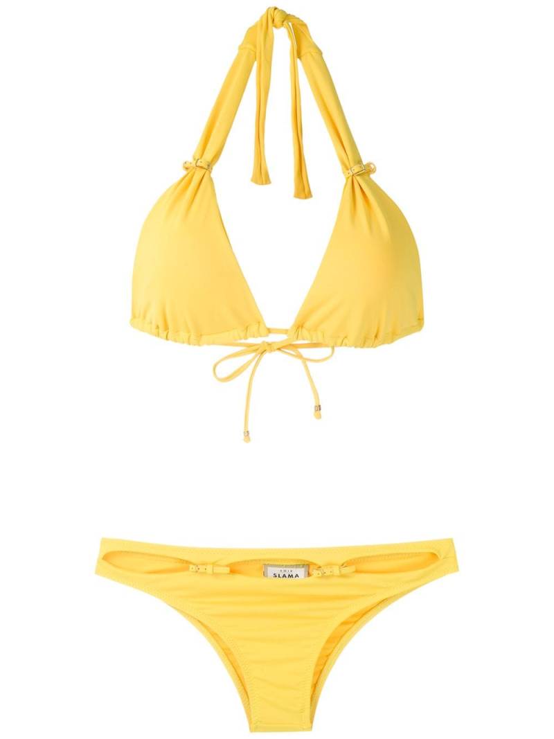 Amir Slama adjustable triangle bikini set - Yellow von Amir Slama