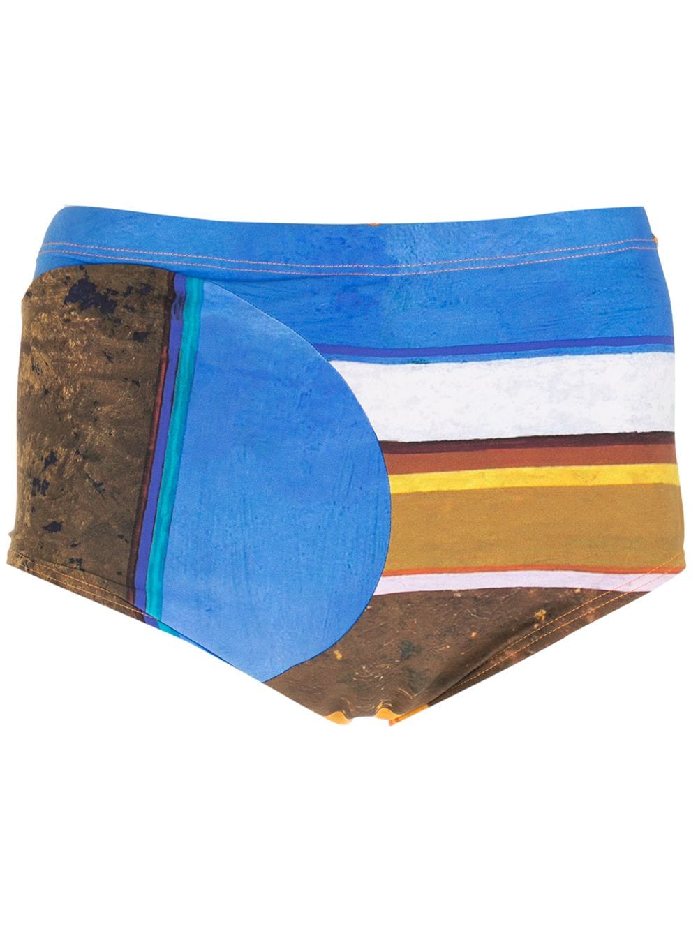 Amir Slama Eco striped swimming trunks - Blue von Amir Slama