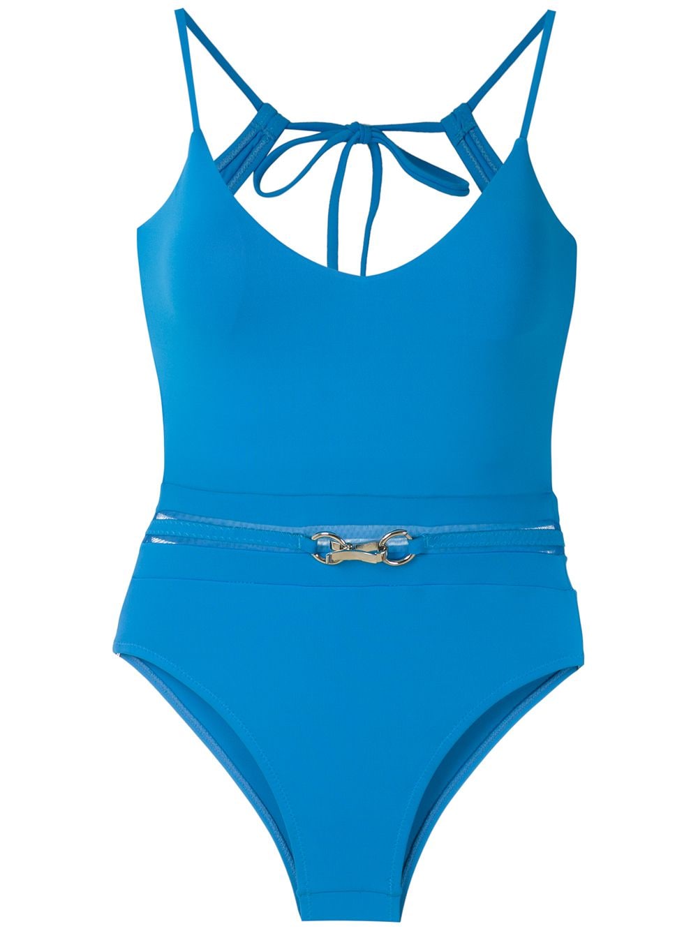 Amir Slama metallic embellishment swimsuit - Blue von Amir Slama