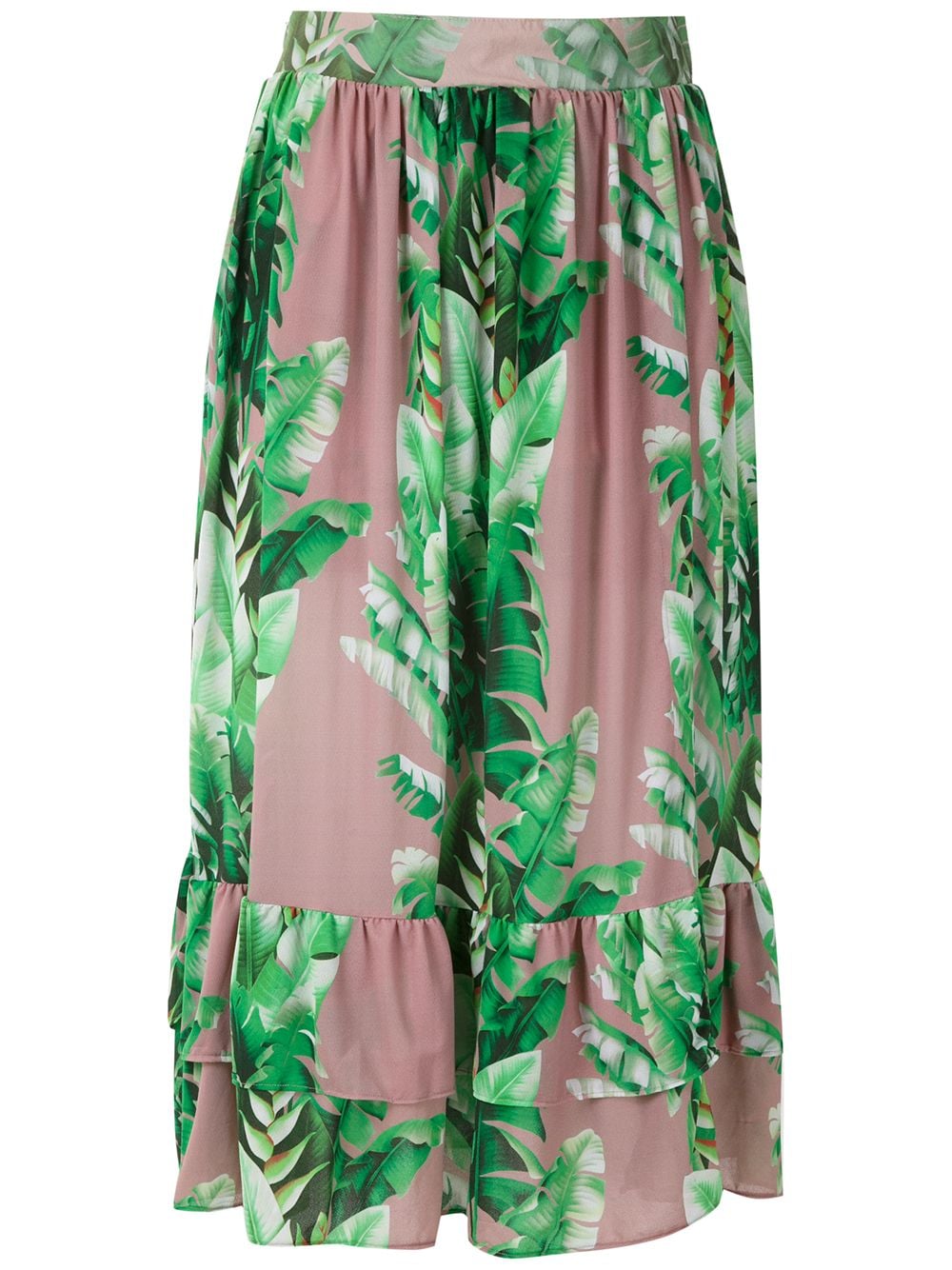 Amir Slama printed ruffle skirt - Green von Amir Slama