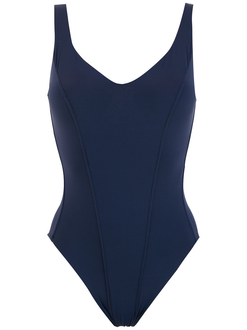 Amir Slama V-neck open-back swimsuit - Blue von Amir Slama