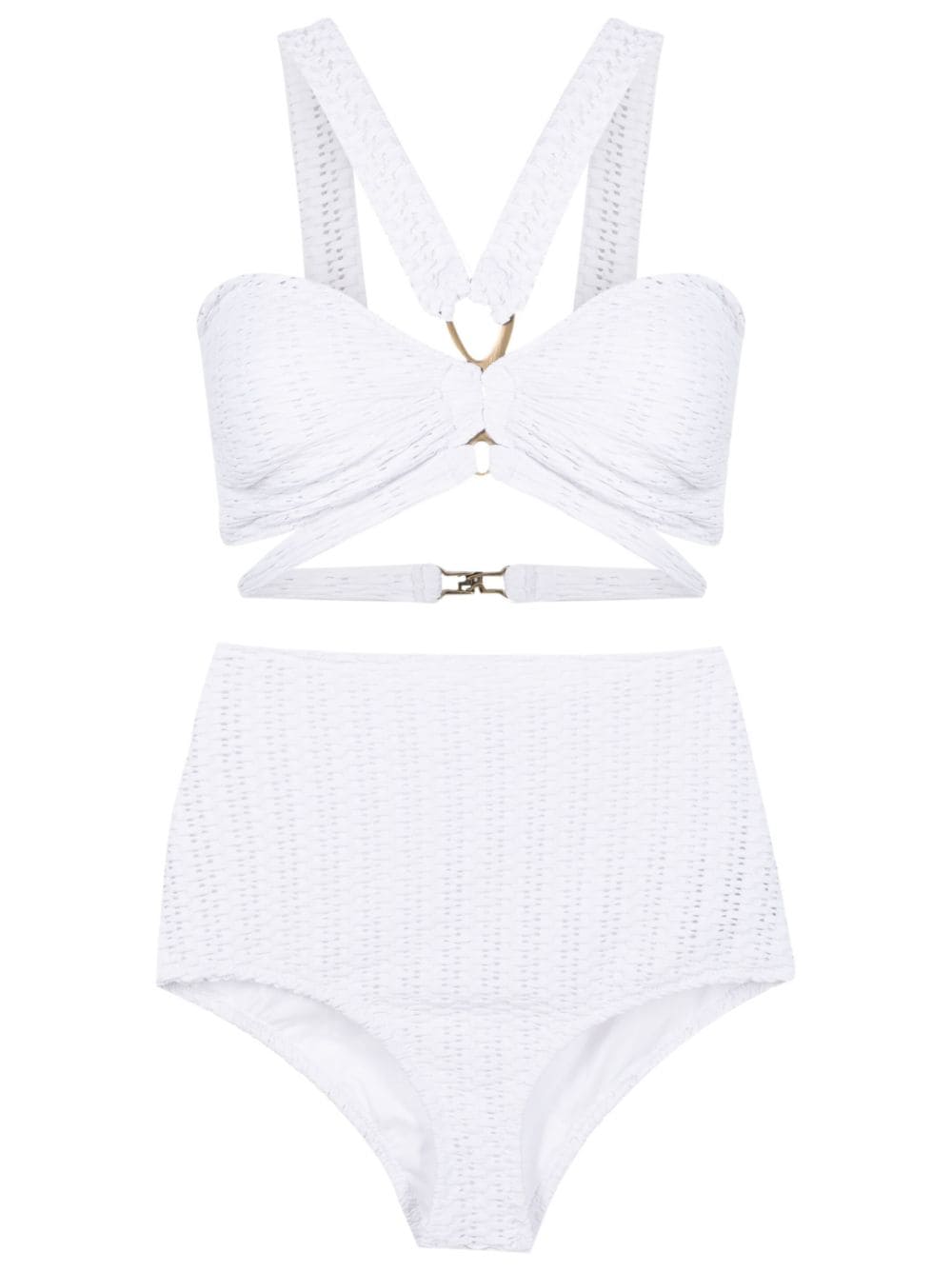 Amir Slama V-neck stretch bikini - White von Amir Slama