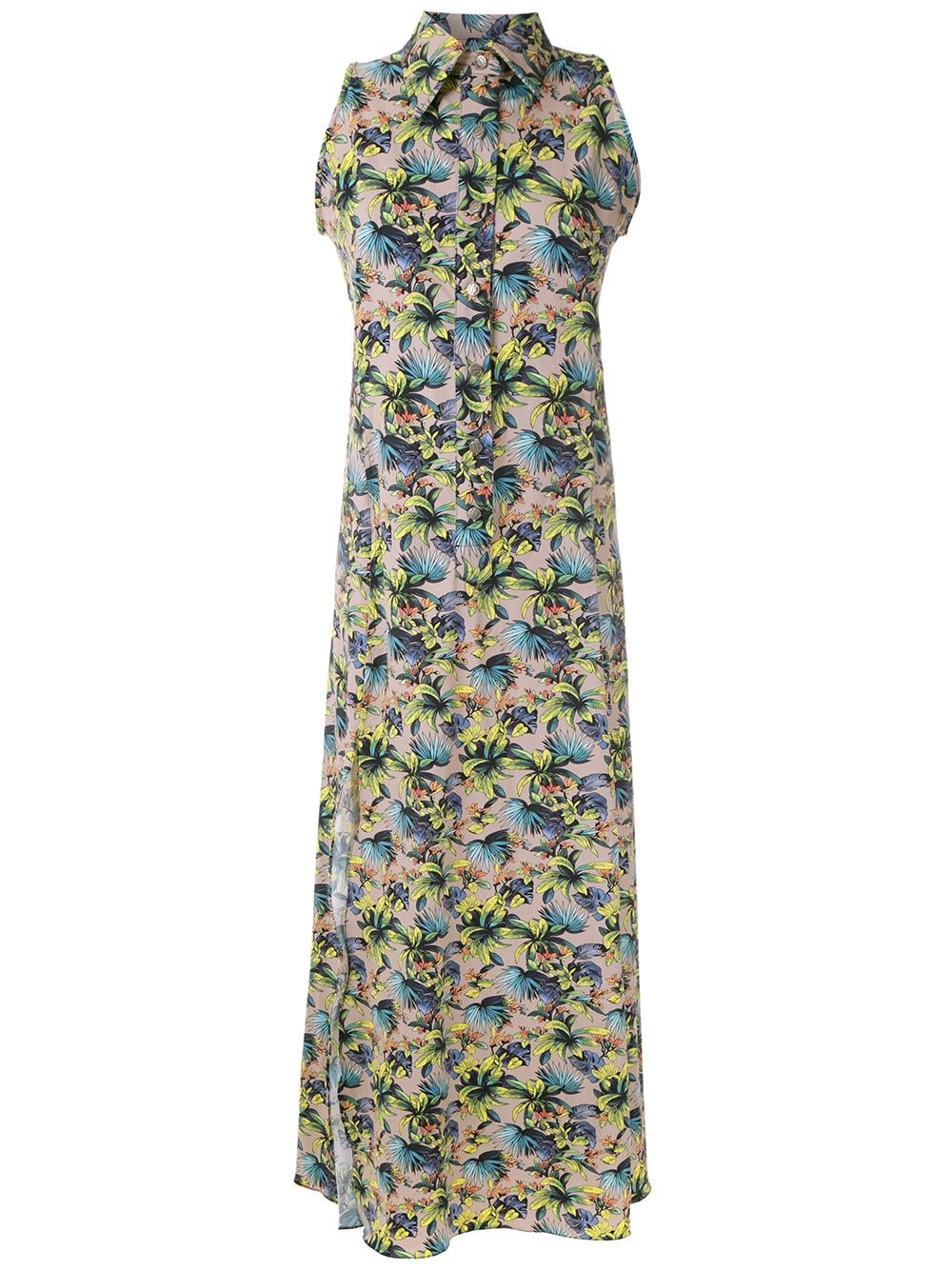 Amir Slama sleeveless floral shirt dress - Neutrals von Amir Slama