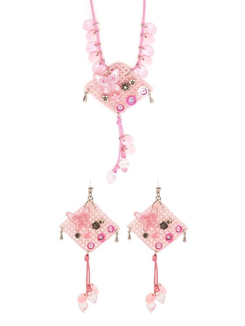 Amir Slama bead-embellished pendant - Pink von Amir Slama