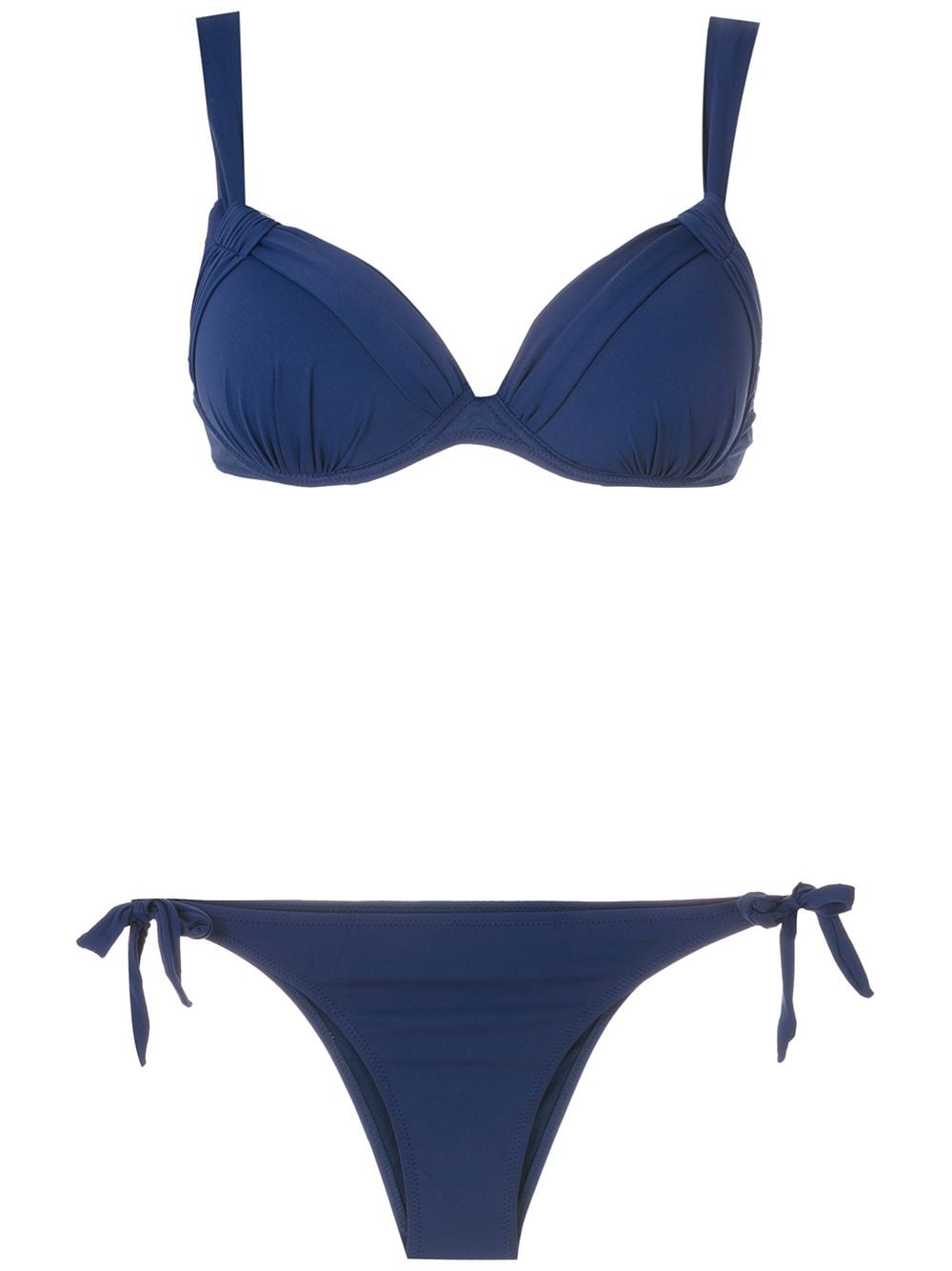 Amir Slama ruched detail bikini set - Blue von Amir Slama