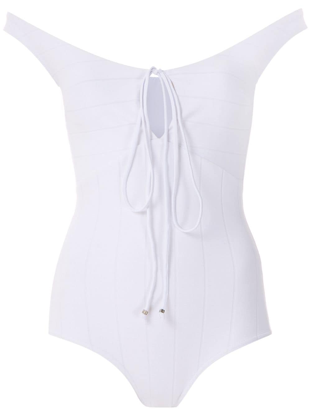 Amir Slama lace up bodysuit - White von Amir Slama