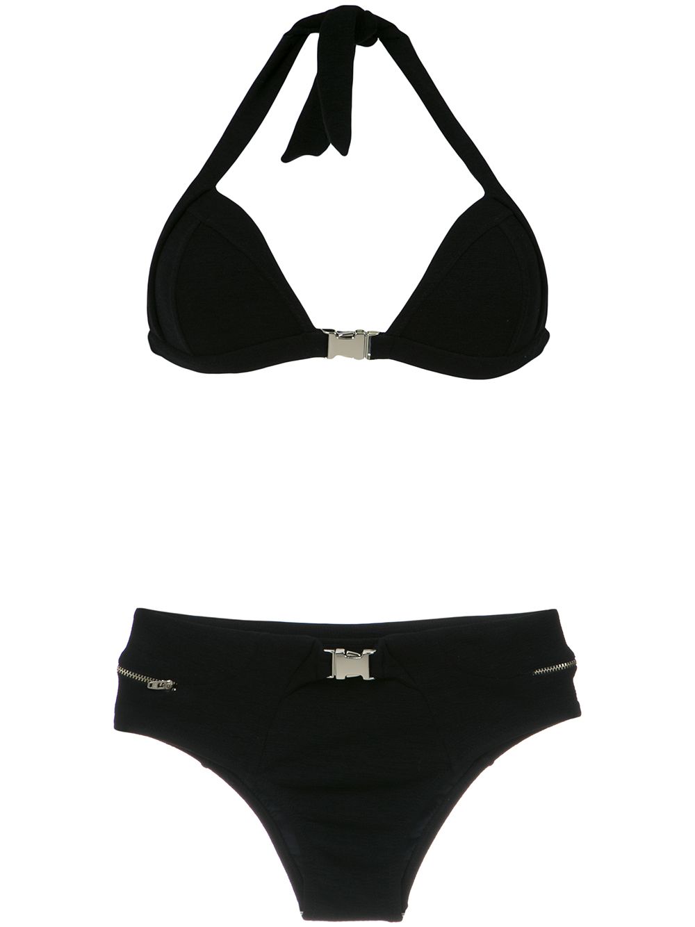 Amir Slama buckle detail bikini set - Black von Amir Slama