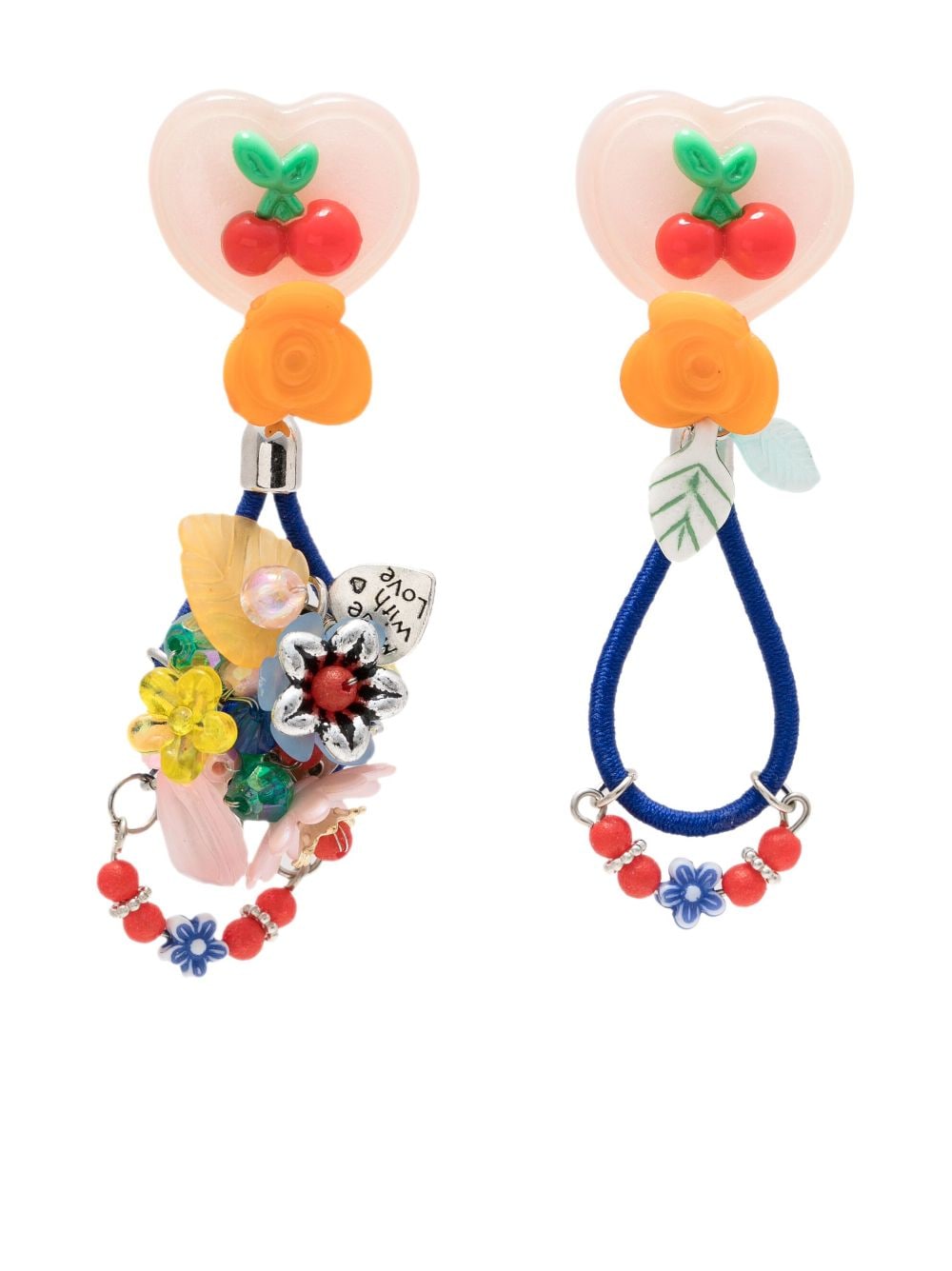 Amir Slama cherry-motif drop earrings - Multicolour von Amir Slama