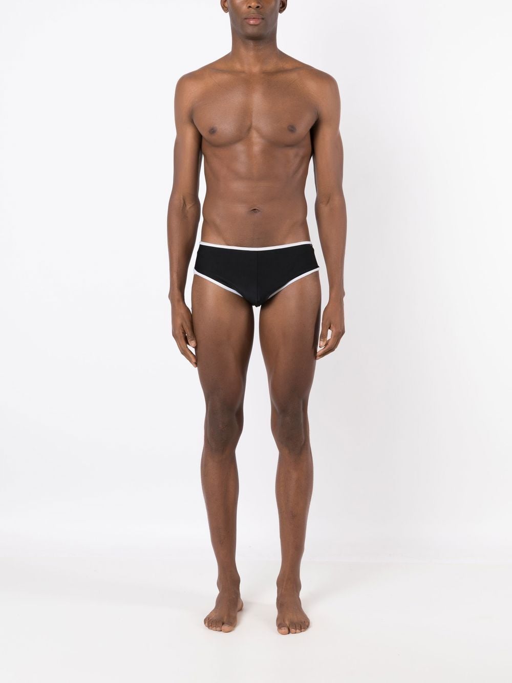 Amir Slama contrasting-trim swimming trunk - Black von Amir Slama