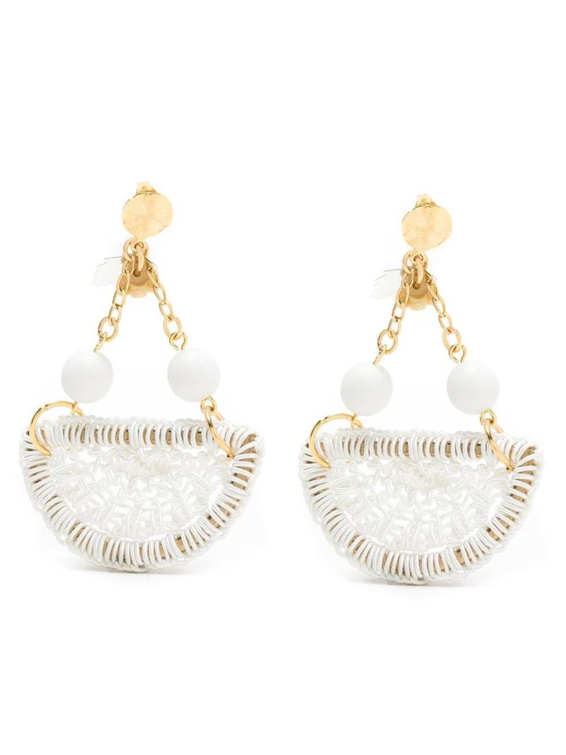 Amir Slama crochet earrings - White von Amir Slama