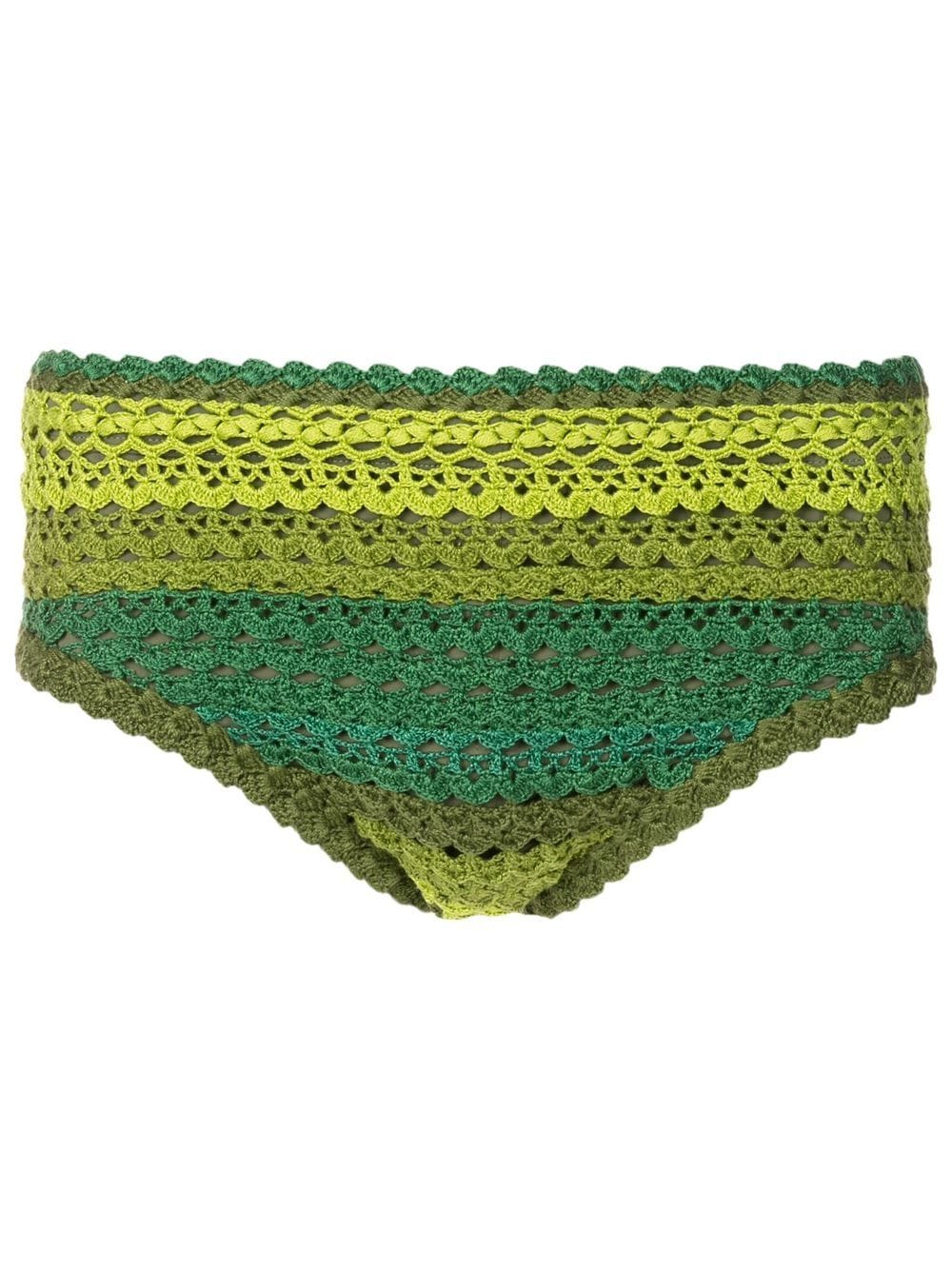 Amir Slama crochet-knit swimming trunks - Green von Amir Slama