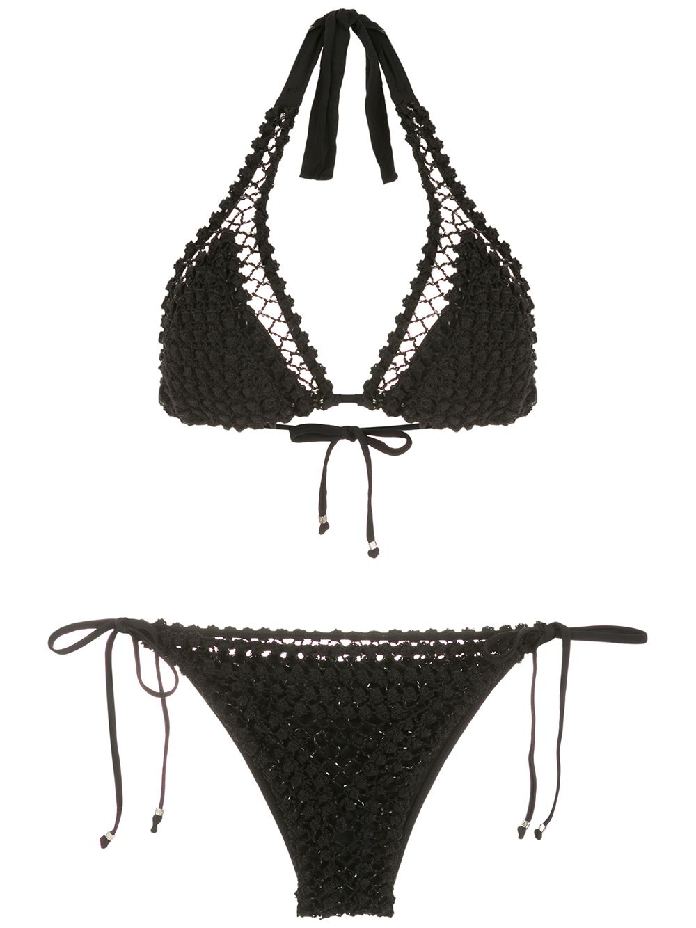 Amir Slama crochet layer bikini - Black von Amir Slama