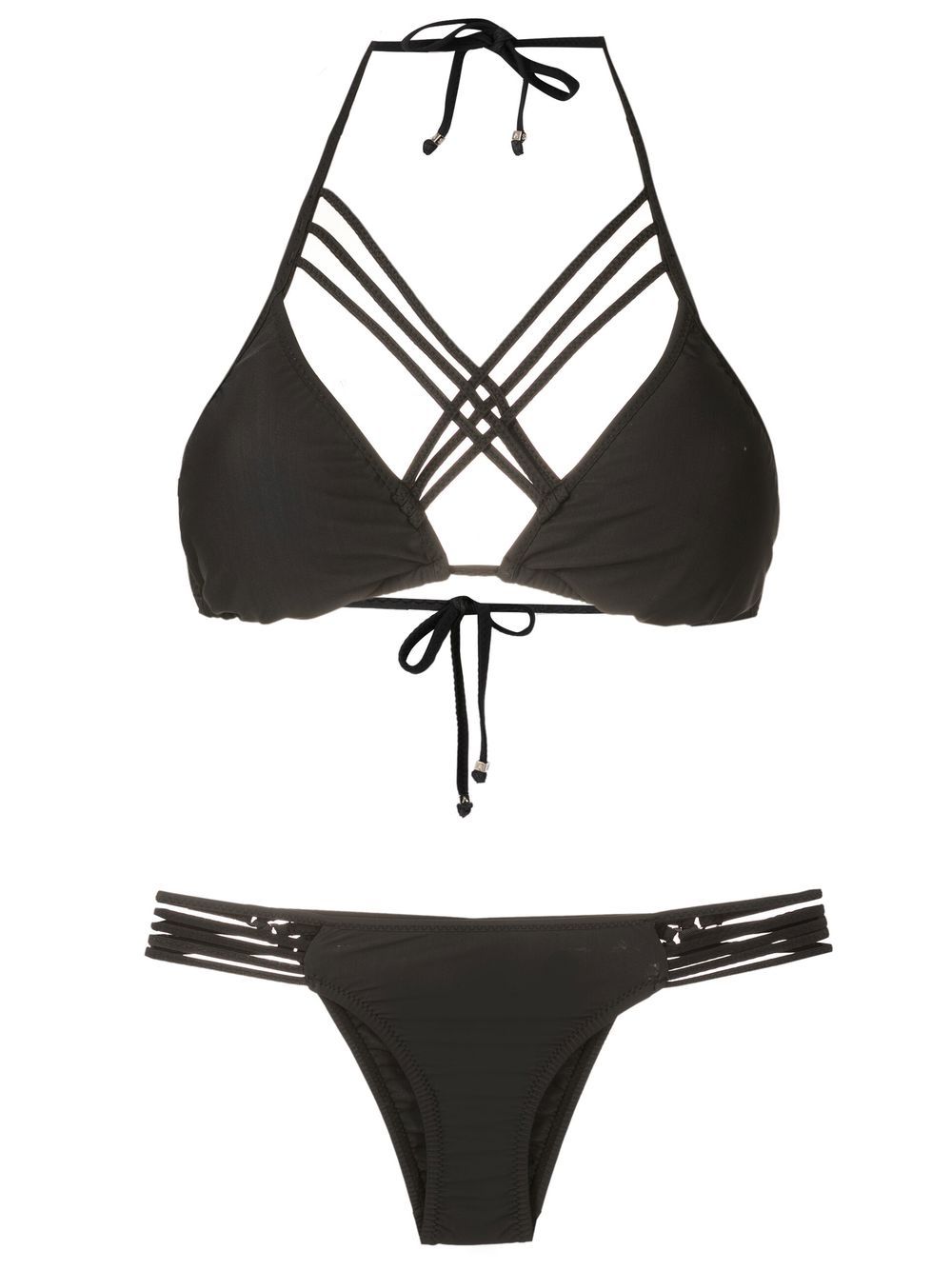 Amir Slama crossover-strap bikini set - Black von Amir Slama