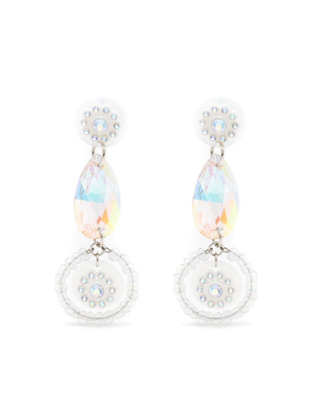 Amir Slama crystal-embellished drop earrings - Neutrals von Amir Slama