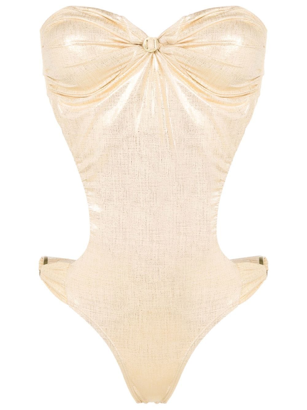 Amir Slama cut-out detail swimsuit - Gold von Amir Slama