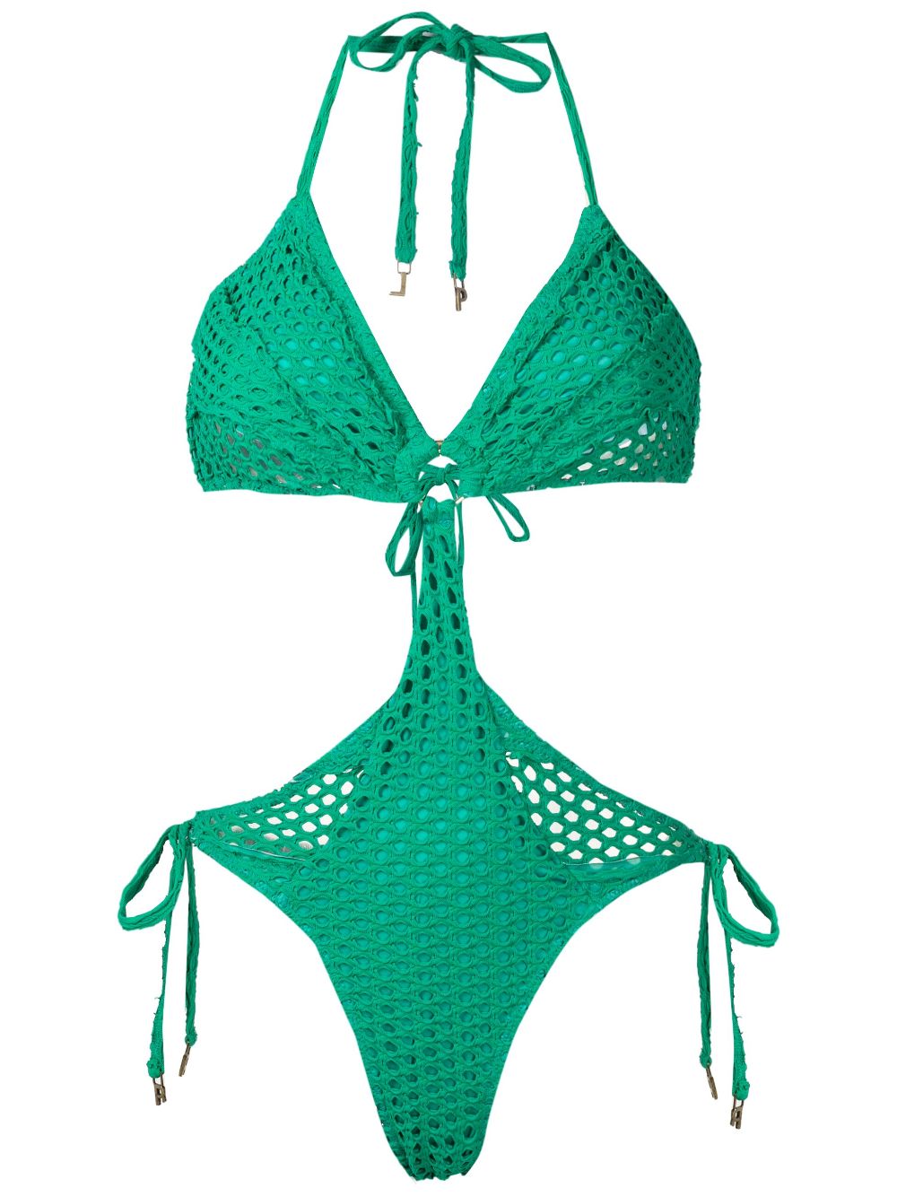 Amir Slama cut-out detail swimsuit - Green von Amir Slama