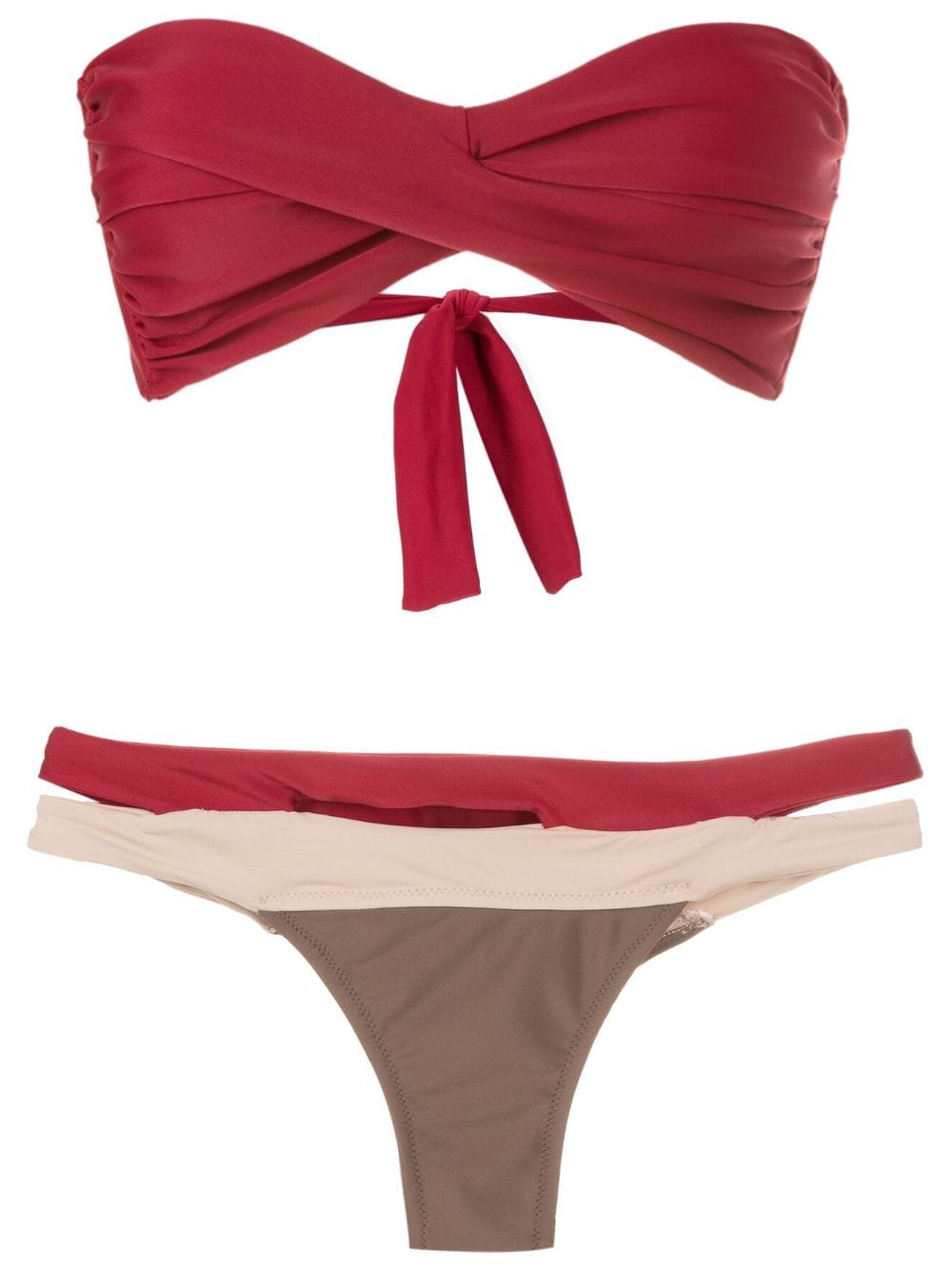 Amir Slama cut out-detailing bikini set - Red von Amir Slama