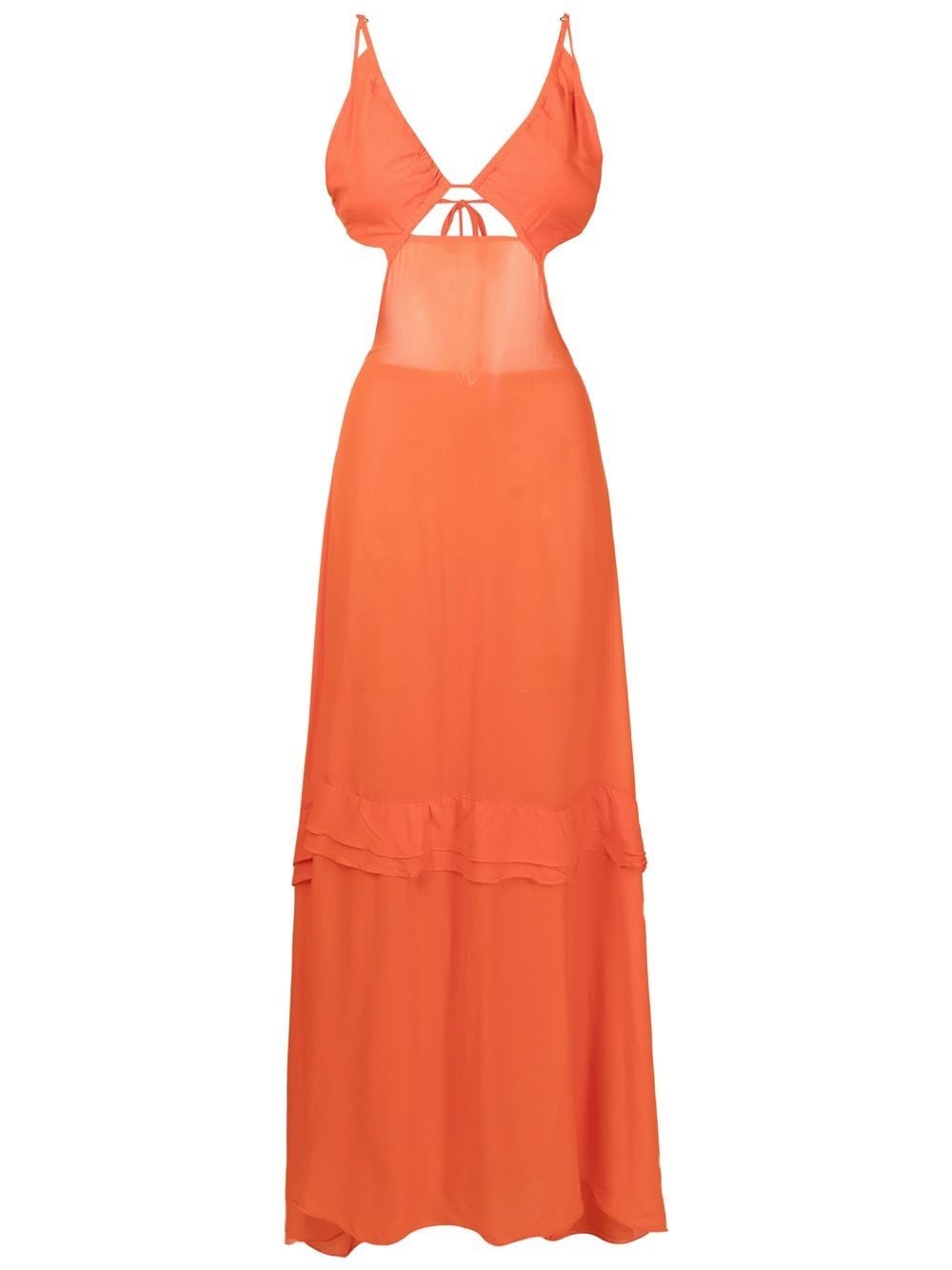 Amir Slama cut-out semi-sheer maxi dress - Orange von Amir Slama