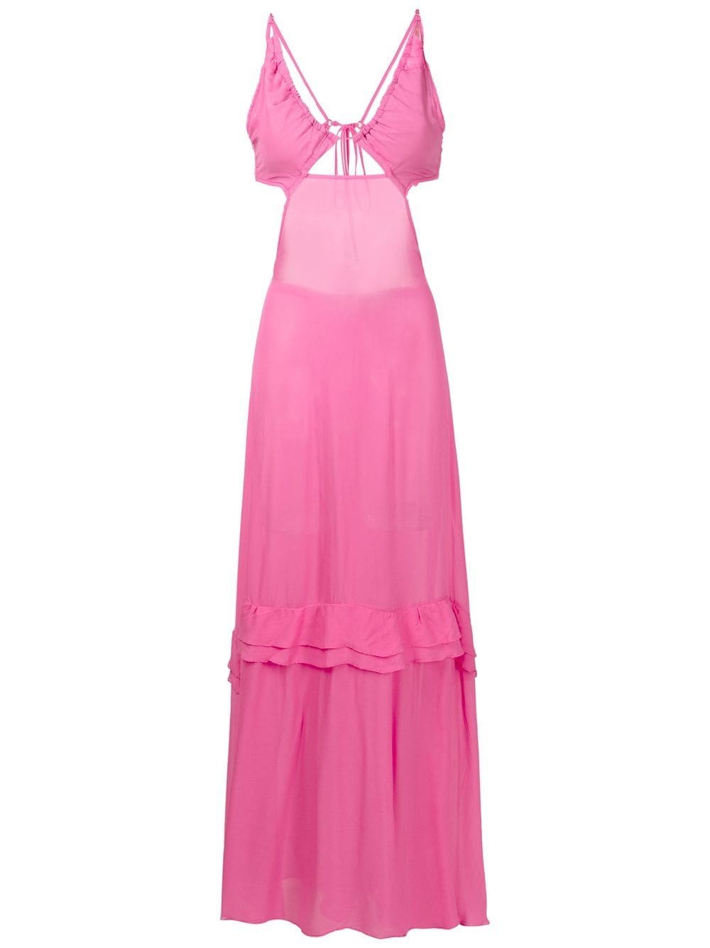 Amir Slama cut-out semi-sheer maxi dress - Pink von Amir Slama