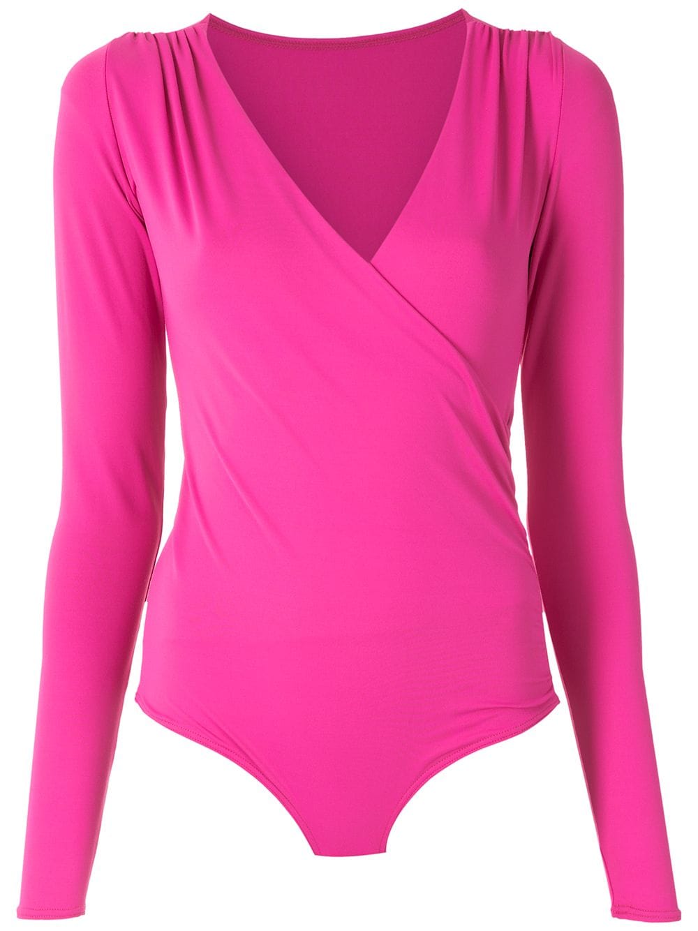 Amir Slama draped long sleeves bodysuit - Pink von Amir Slama