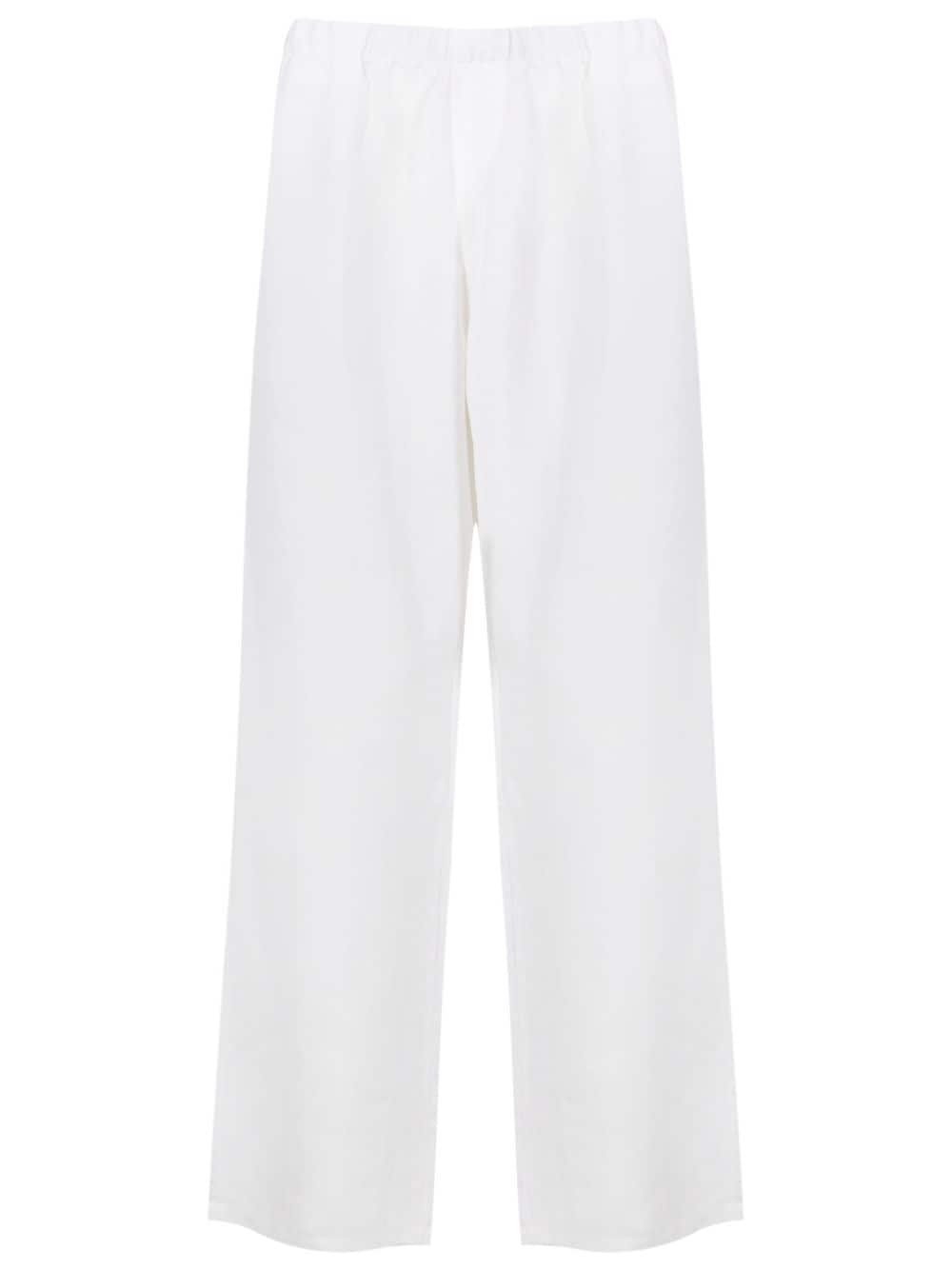 Amir Slama elasticated-waistband linen-blend trousers - White von Amir Slama