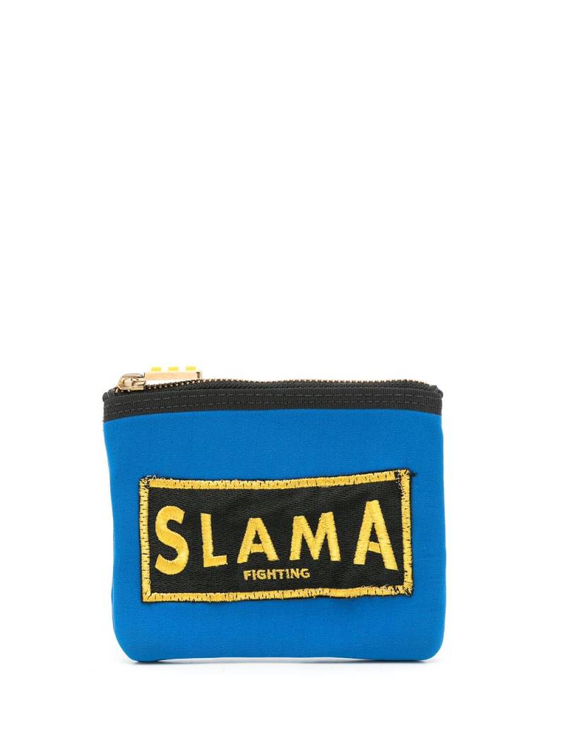 Amir Slama embroidered-logo purse - Blue von Amir Slama