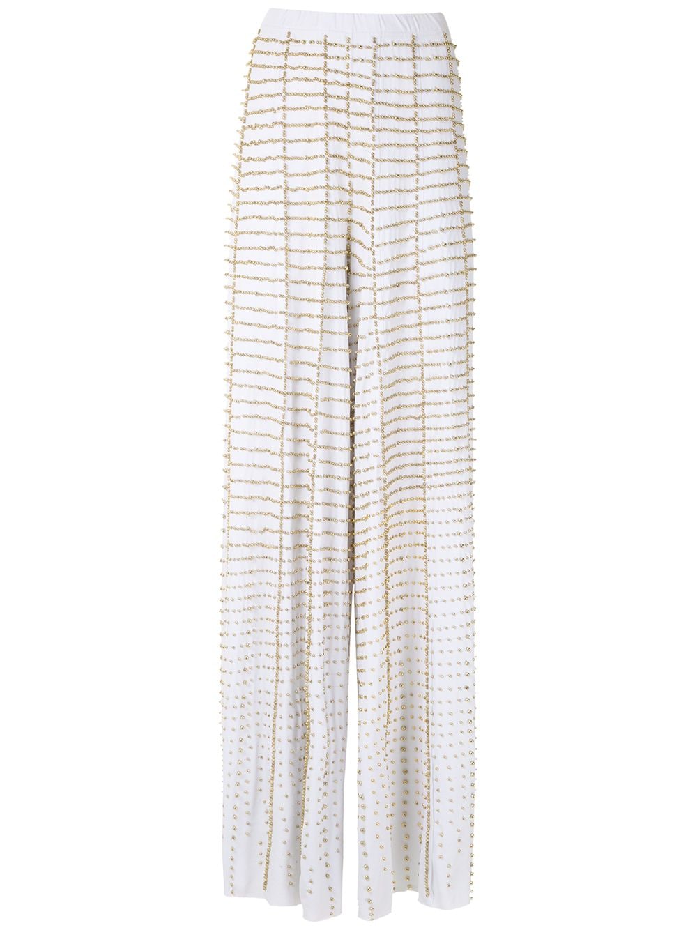 Amir Slama embroidered wide leg trousers - White von Amir Slama