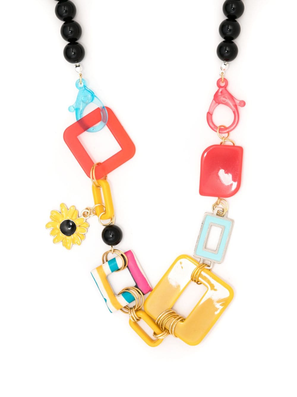 Amir Slama floral-appliqué contrast necklace - Multicolour von Amir Slama