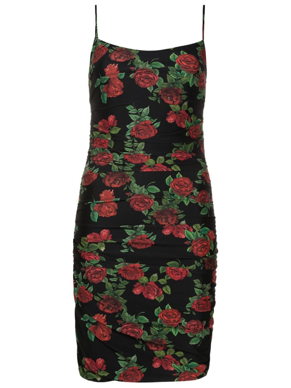 Amir Slama floral-pattern mini cami dress - Black von Amir Slama