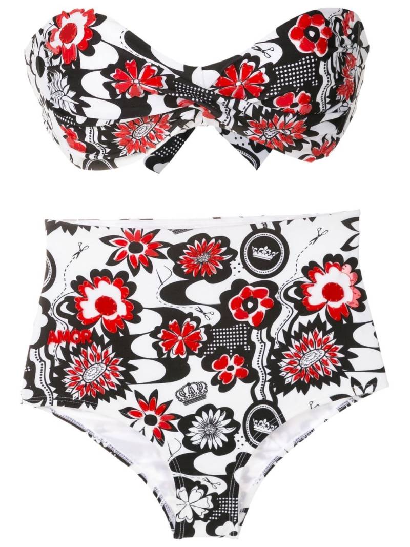 Amir Slama floral-print bikini set - Multicolour von Amir Slama