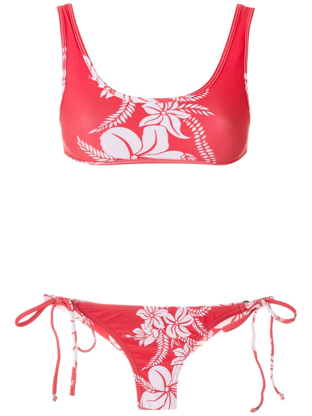 Amir Slama floral-print bikini set - Red von Amir Slama