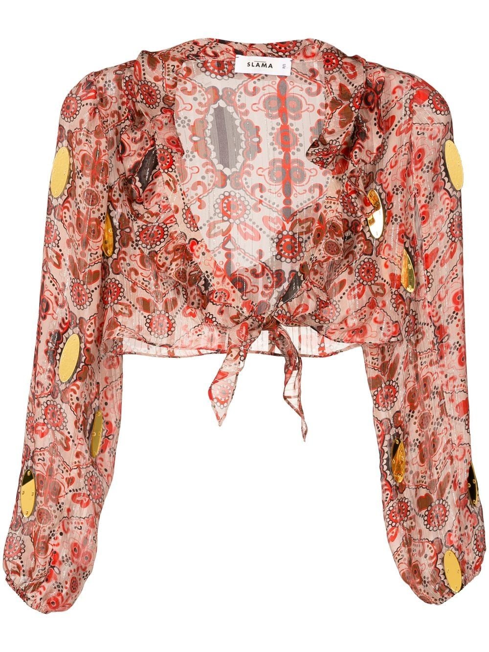 Amir Slama floral-print cropped blouse - Multicolour von Amir Slama