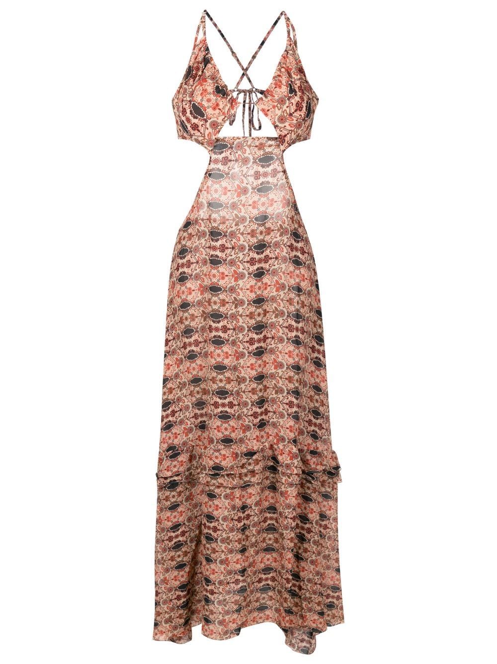 Amir Slama floral-print cut-out dress - Multicolour von Amir Slama