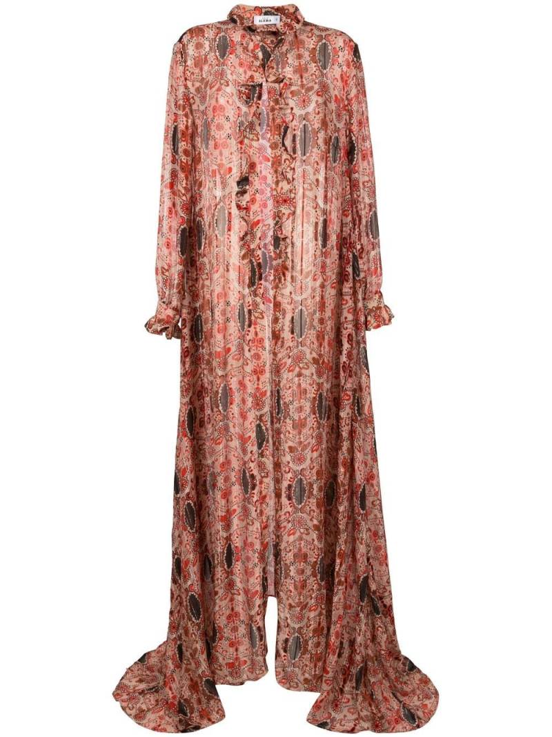 Amir Slama floral-print flared silk dress von Amir Slama