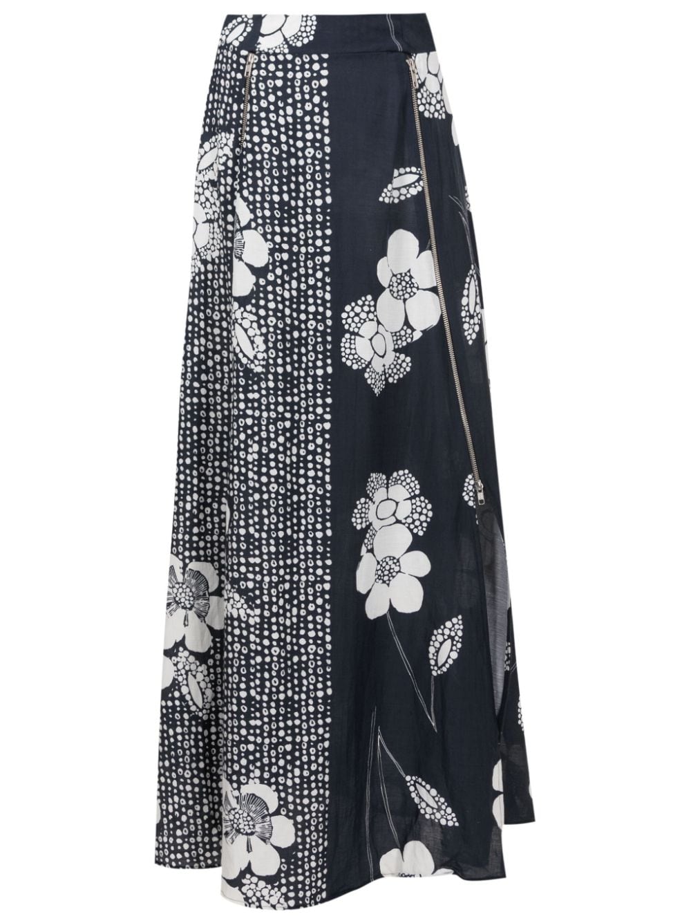 Amir Slama floral-print high-waist skirt - Black von Amir Slama