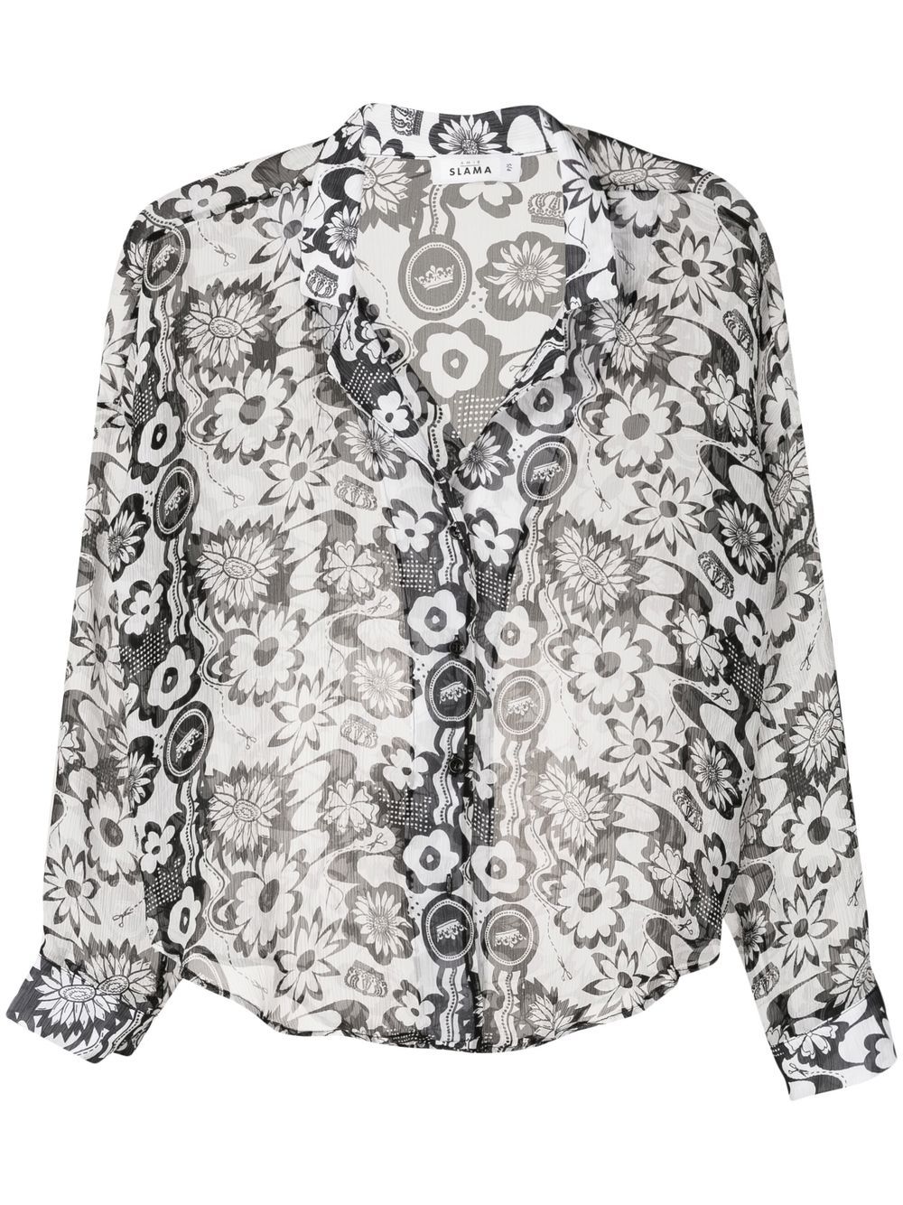 Amir Slama floral-print silk shirt - Black von Amir Slama