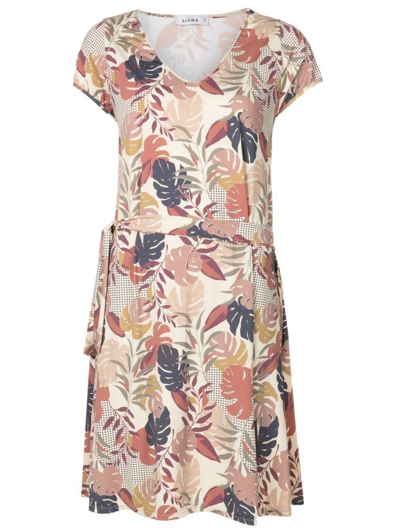 Amir Slama floral-print tied-waist dress - Neutrals von Amir Slama