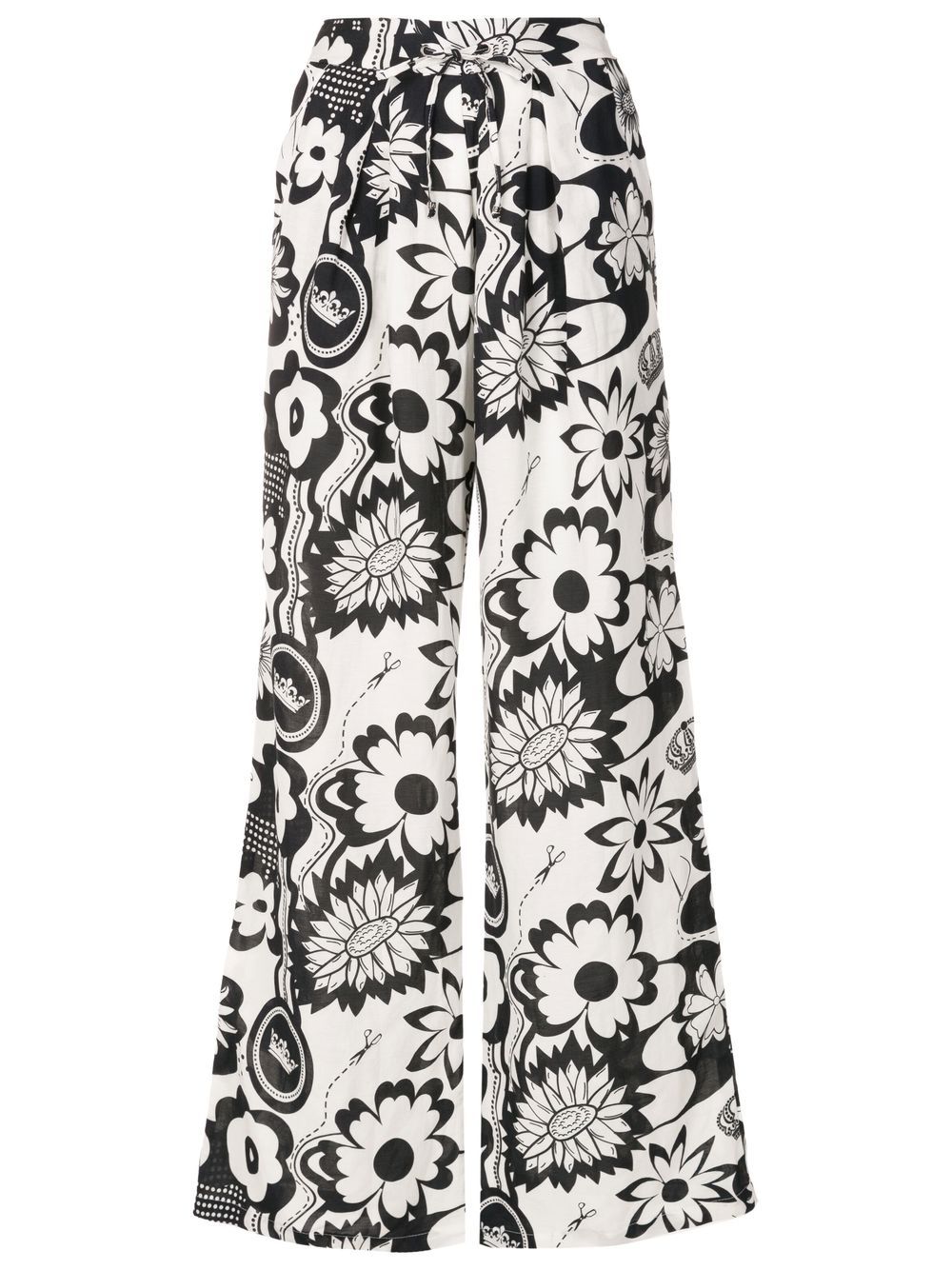 Amir Slama floral-print wide-leg trousers - Black von Amir Slama